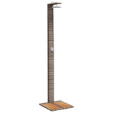 Vidaxl Outdoor Shower 50x55x224 cm Poly rattan i acacia drewniany szary