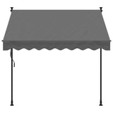 Vidaxl Luifel rozszerzalny 200x150 cm tkanin i stalowy antracytowy