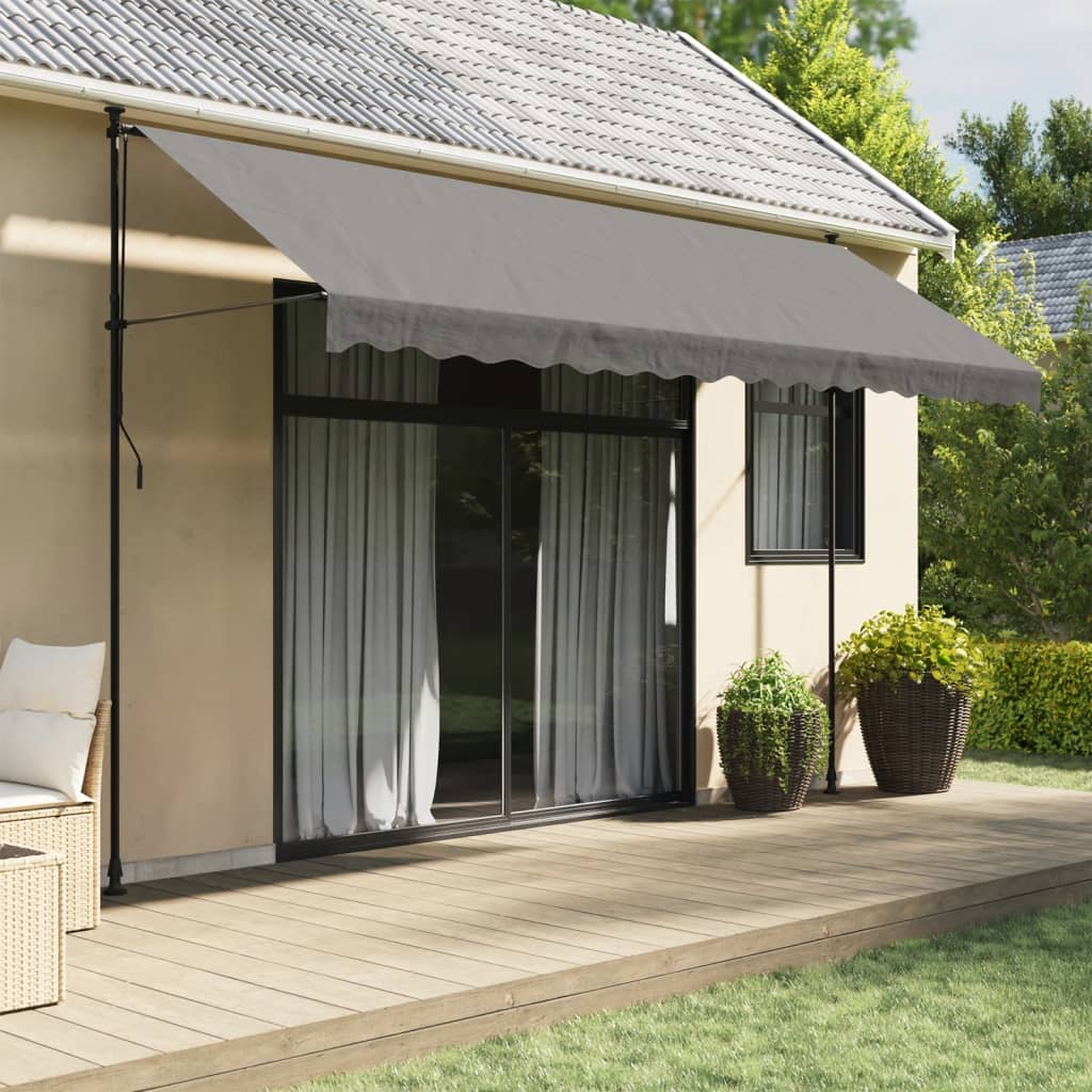 VidaXL Laifel Extendable 400x150 cm fabric and steel anthracite -colored