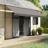 VidaXL Laifel Extendable 400x150 cm fabric and steel anthracite -colored