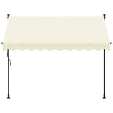 Vidaxl Luifel Extendable 250x150 cm fabric and steel cream -colored