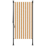Vidaxl rullblind för utanför 100x270 cm tyg och stålorange och vitt