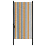 Vidaxl roller blind for outside 100x270 cm fabric and steel yellow and white