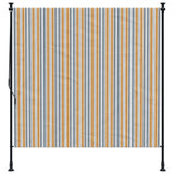Vidaxl Rouleau aveugle pour l'extérieur de 200x270 cm tissu et acier jaune et blanc