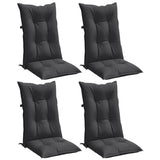 Coussins de chaise vidaxl 4 st arrière haut 120x50x7 cm Tissu mixte anthracite