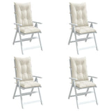 Vidaxl Chair cushions 4 st high back 120x50x7 cm fabric mixed cream