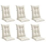Vidaxl Chair cushions 6 st high back 120x50x7 cm fabric mixed cream
