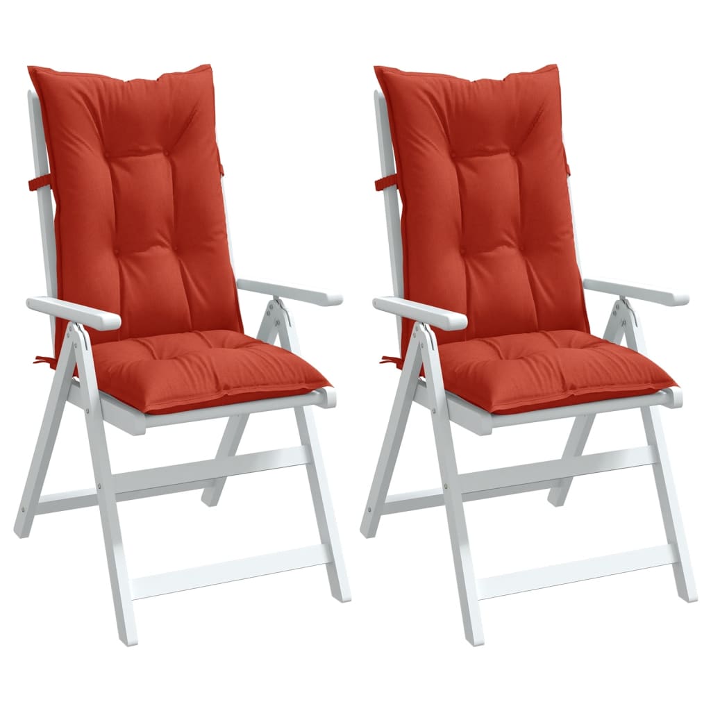 Vidaxl Chair cushions 2 st high back 120x50x7 cm fabric mixed red