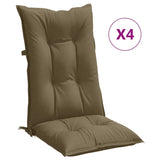 Vidaxl blazine za stol 4 St Visoka hrbta 120x50x7 cm tkanina mešana taupe