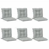 Vidaxl Blaža za stol 6 PCS nizek nazaj 100x50x7 cm tkanina svetlo siva