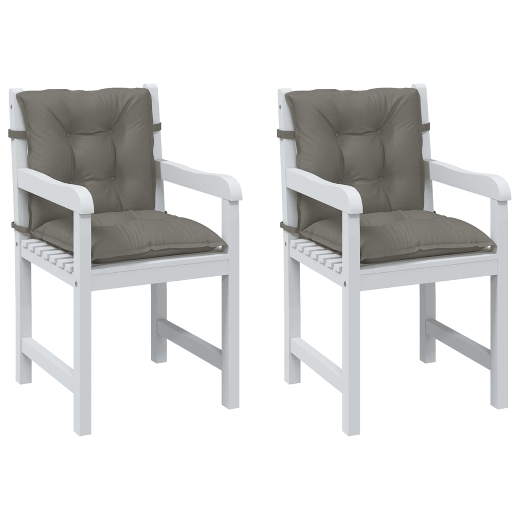 Vidaxl blazine za stol 2 pcs nizko 100x50x7 cm tkanina temno siva