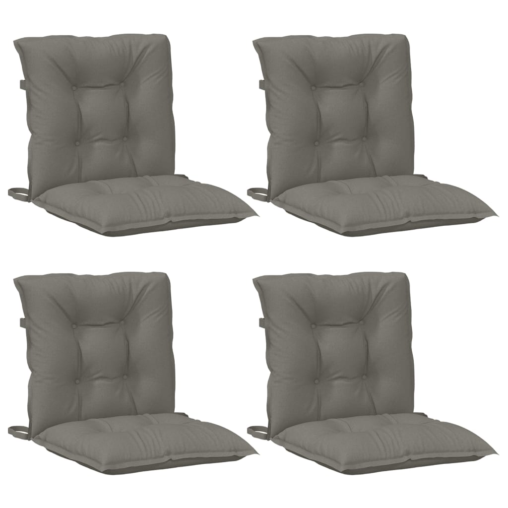 Blazine za stol vidaxl 4 pcs nizki nazaj 100x50x7 cm tkanina temno siva