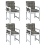 Blazine za stol vidaxl 4 pcs nizki nazaj 100x50x7 cm tkanina temno siva