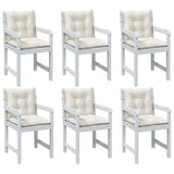 Vidaxl blazine za stol 6 pcs nizko 100x50x7 cm tkanina mešana smetana