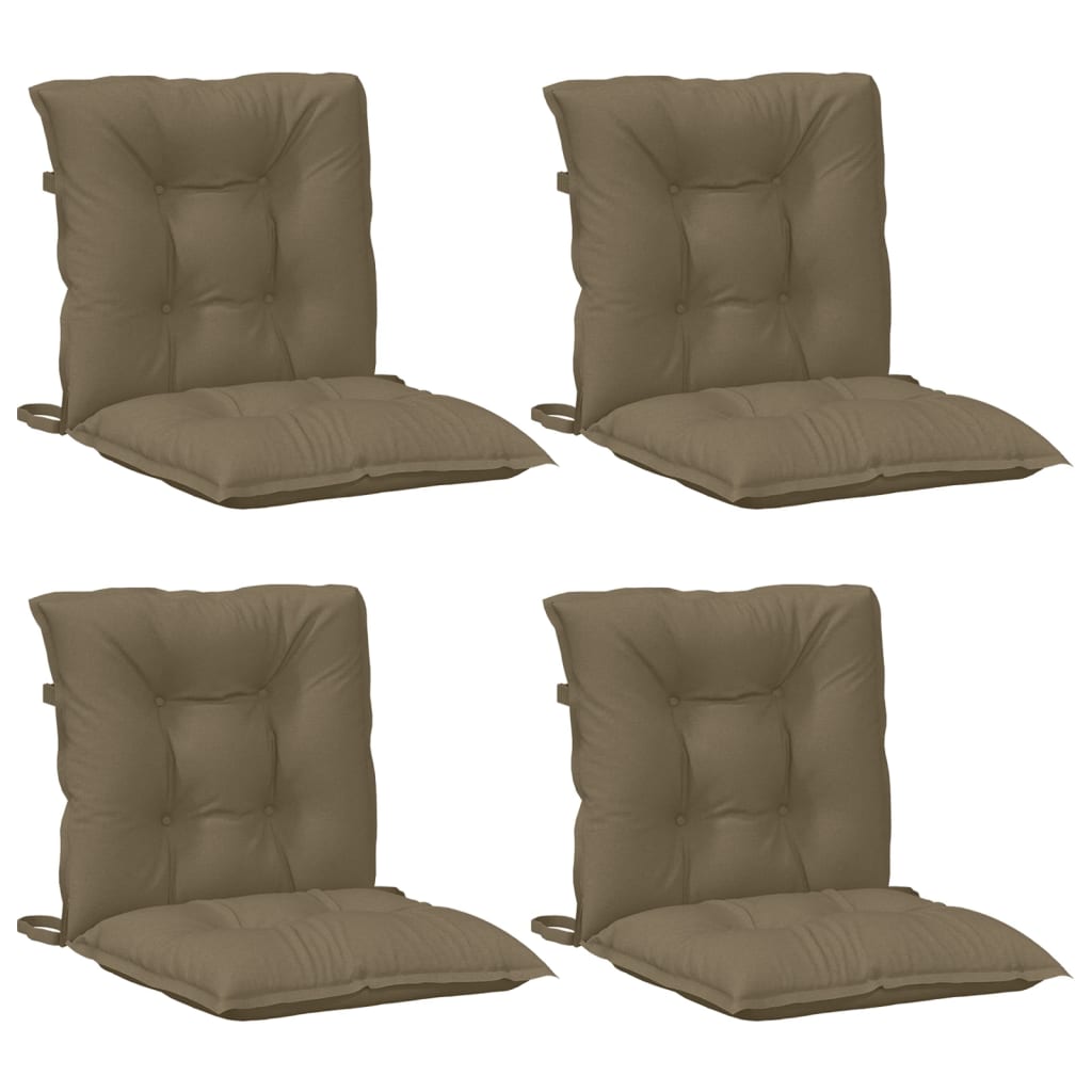 Blazine za stol vidaxl 4 pcs nizko 100x50x7 cm tkanina mešana taupe