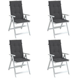 Blazine za stol vidaxl 4 st visoki zadnji del 120x50x4 cm tkanina mešani antracit
