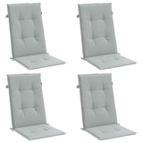 Blazine za stol vidaxl 4 st visoki zadnji del 120x50x4 cm tkanina svetlo siva