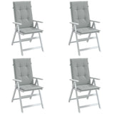 Blazine za stol vidaxl 4 st visoki zadnji del 120x50x4 cm tkanina svetlo siva
