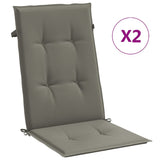 VidaXL chair cushions 2 st high back 120x50x4 cm fabric dark gray
