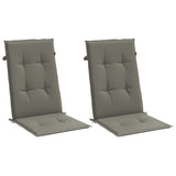 VidaXL chair cushions 2 st high back 120x50x4 cm fabric dark gray