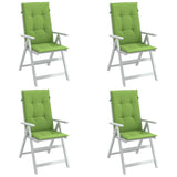 Vidaxl Stull Këssen 4 st héich zréck 120x504 cm Stoff gemëscht gréng
