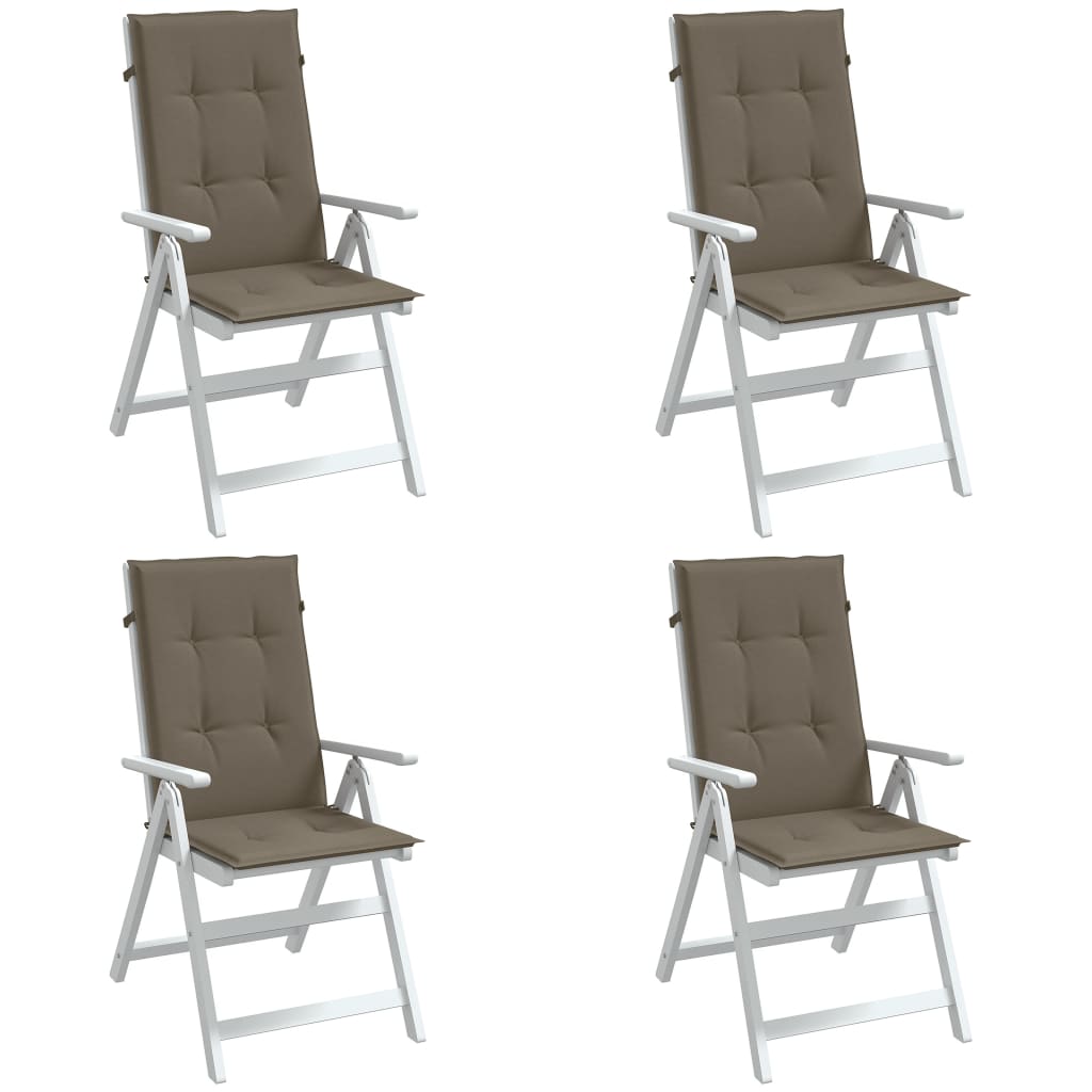 Vidaxl Chair cushions 4 st high back 120x50x4 cm fabric mixed taupe