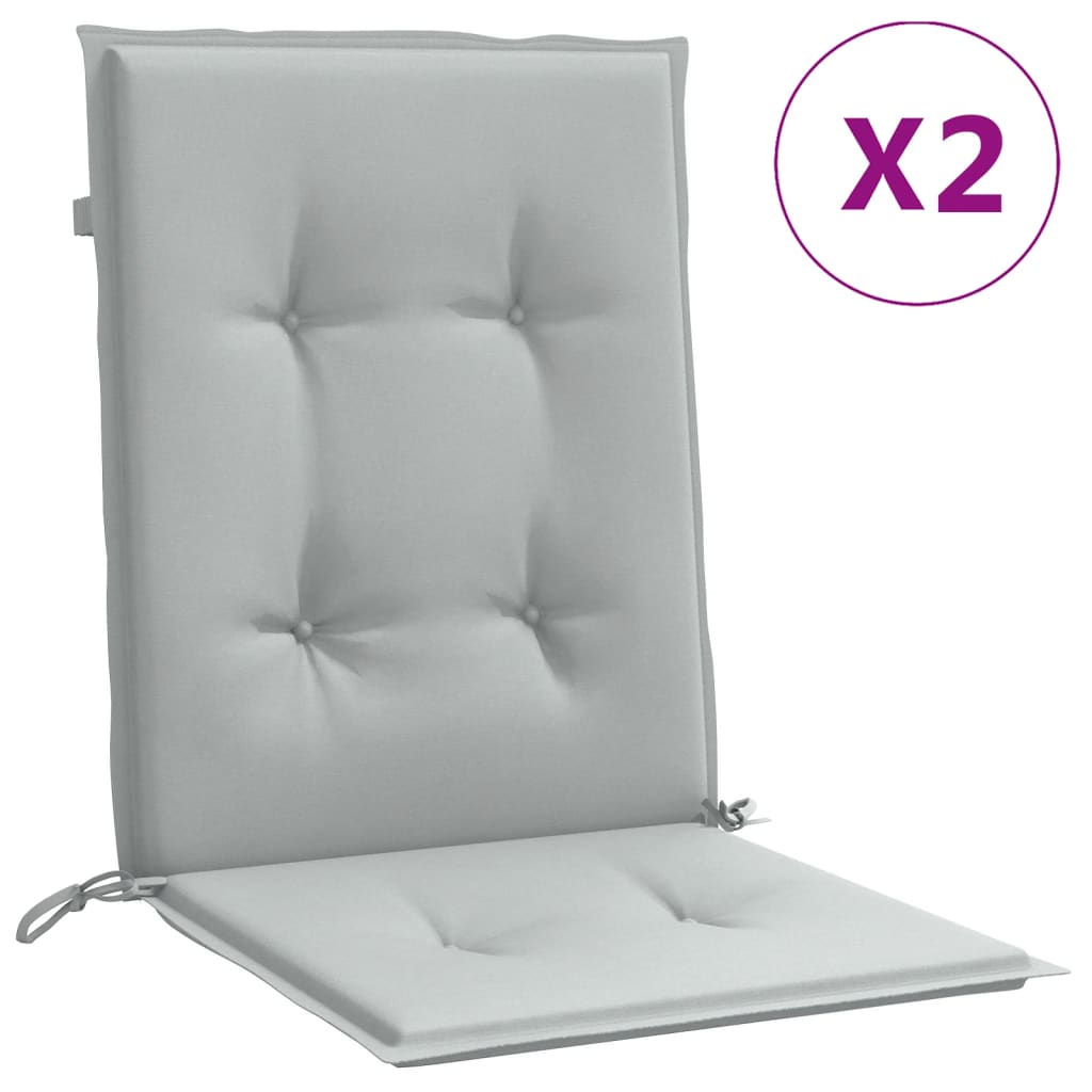 Vidaxl blazine za stol 2 pcs nizko 100x50x4 cm tkanina svetlo siva