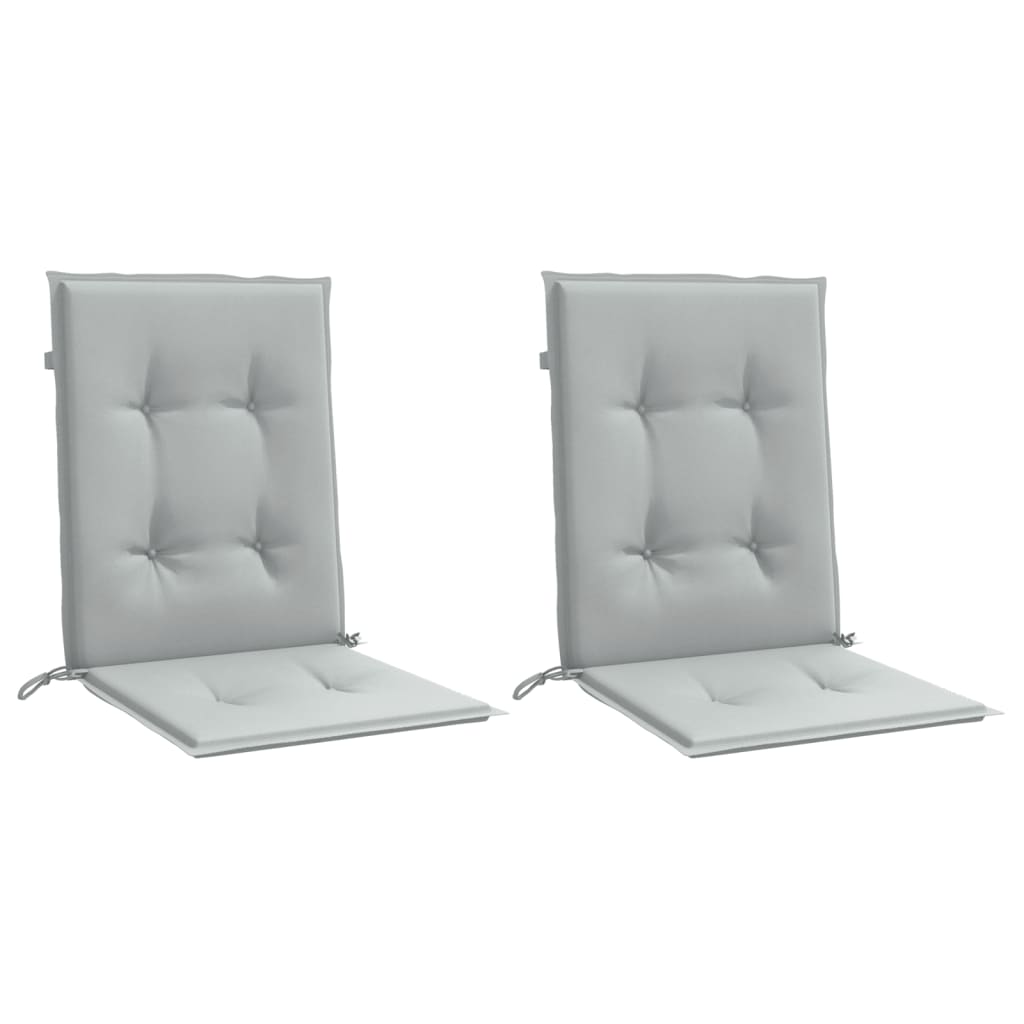 Vidaxl blazine za stol 2 pcs nizko 100x50x4 cm tkanina svetlo siva
