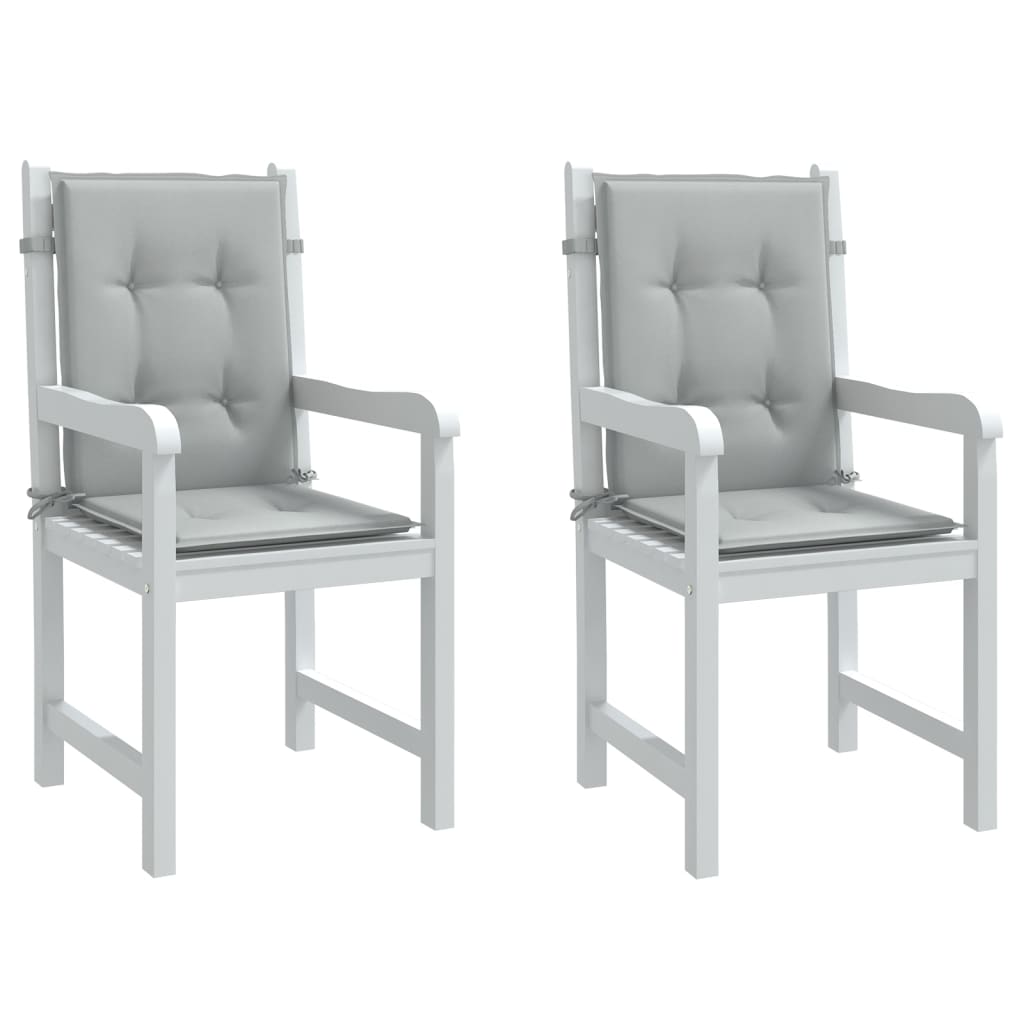 Vidaxl blazine za stol 2 pcs nizko 100x50x4 cm tkanina svetlo siva