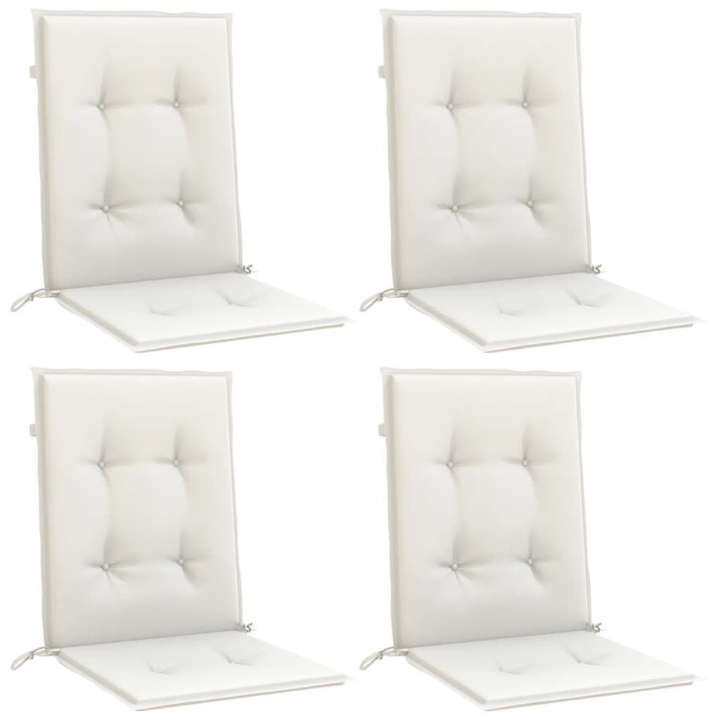 Blazine za stol vidaxl 4 pcs nizko 100x50x4 cm tkanina mešana smetana