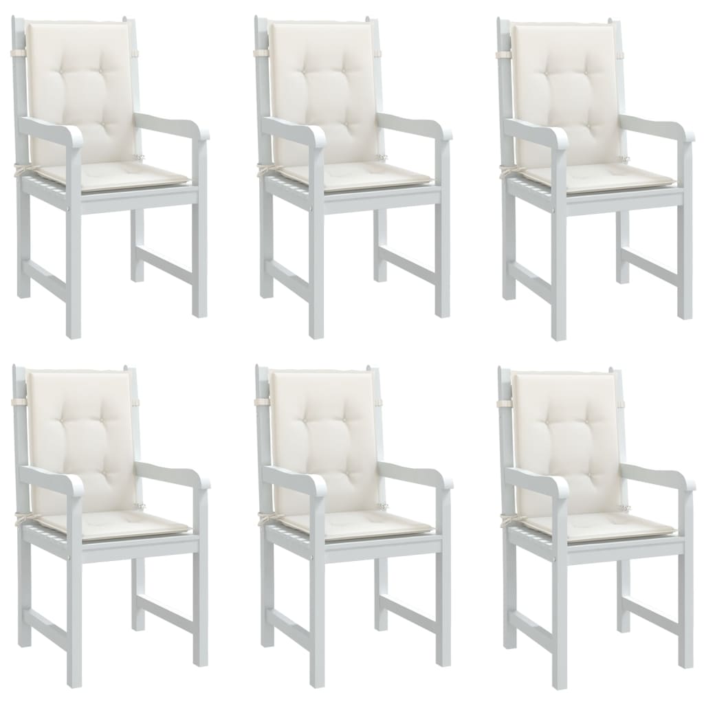 Vidaxl blazine za stol 6 pcs nizko 100x50x4 cm tkanina mešana krema