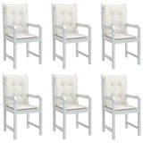 Vidaxl blazine za stol 6 pcs nizko 100x50x4 cm tkanina mešana krema