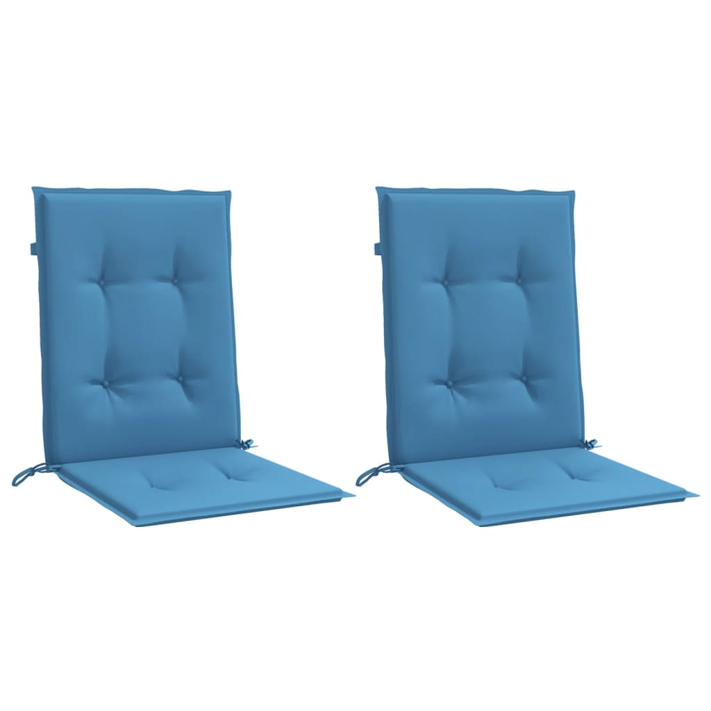 Vidaxl Chair cushions 2 pcs low back 100x50x4 cm Fabric mixed blue