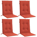 Blazine za stol vidaxl 4 pcs nizko 100x50x4 cm tkanina mešano rdeča