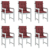 Vidaxl blazine za stol 6 pcs nizko 100x50x4 cm tkanina mešano vino rdeče