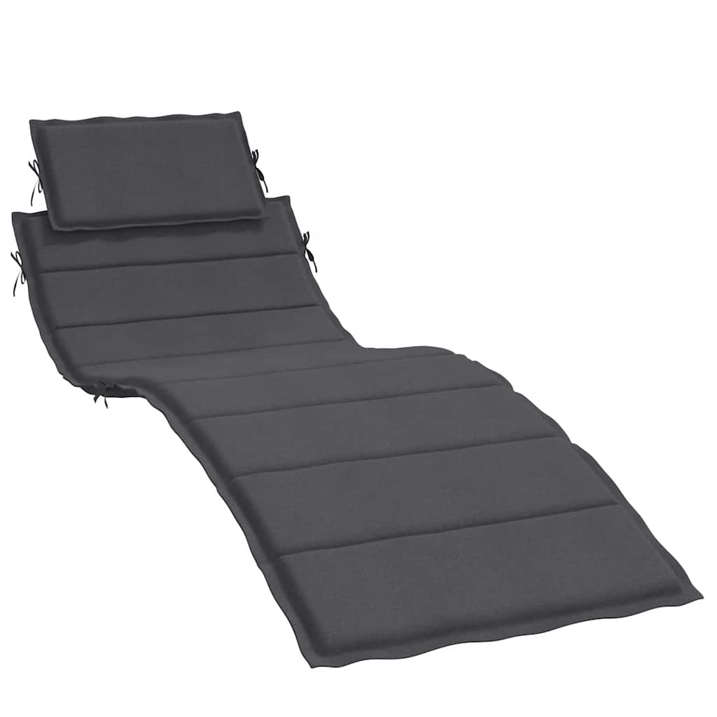 Vidaxl Lounger Blaphion 186x58x4 cm tkanina mešana antracit -barvana