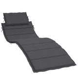 Vidaxl Lounger Blaphion 186x58x4 cm tkanina mešana antracit -barvana