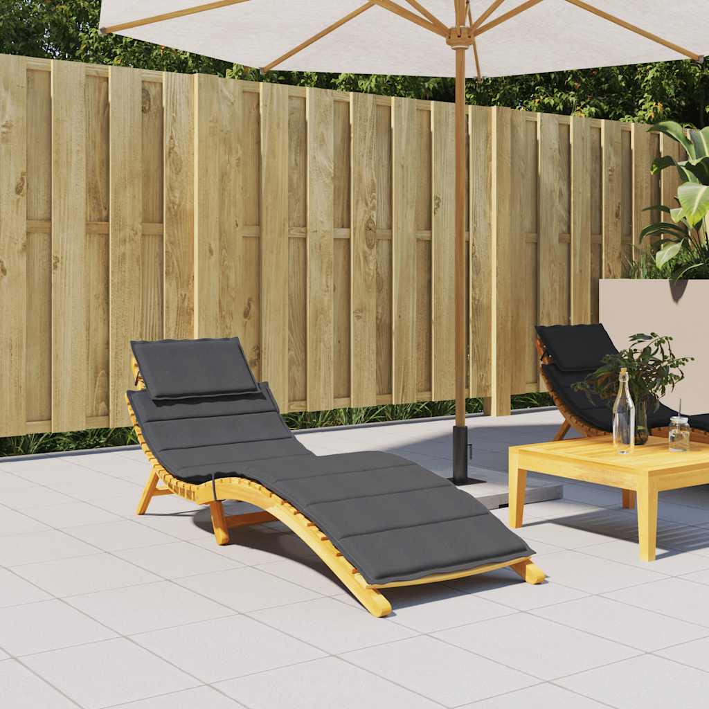 Vidaxl Lounger Blaphion 186x58x4 cm tkanina mešana antracit -barvana