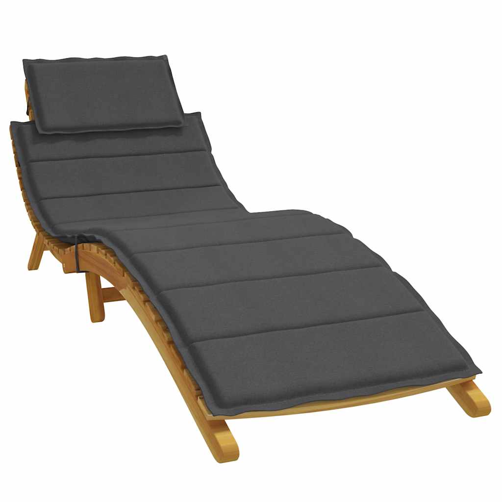 Vidaxl Lounger Blaphion 186x58x4 cm tkanina mešana antracit -barvana