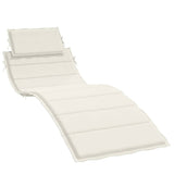 Vidaxl Lounger Blaphion 186x58x4 cm tkanina mešana smetana -obarvana
