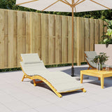 Vidaxl Lounger Blaphion 186x58x4 cm tkanina mešana smetana -obarvana