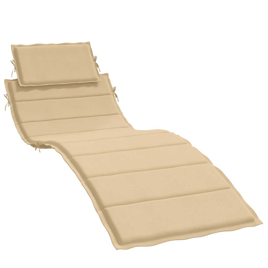 Vidaxl Lounger Cushion 186x58x4 cm tkanina mešana bež