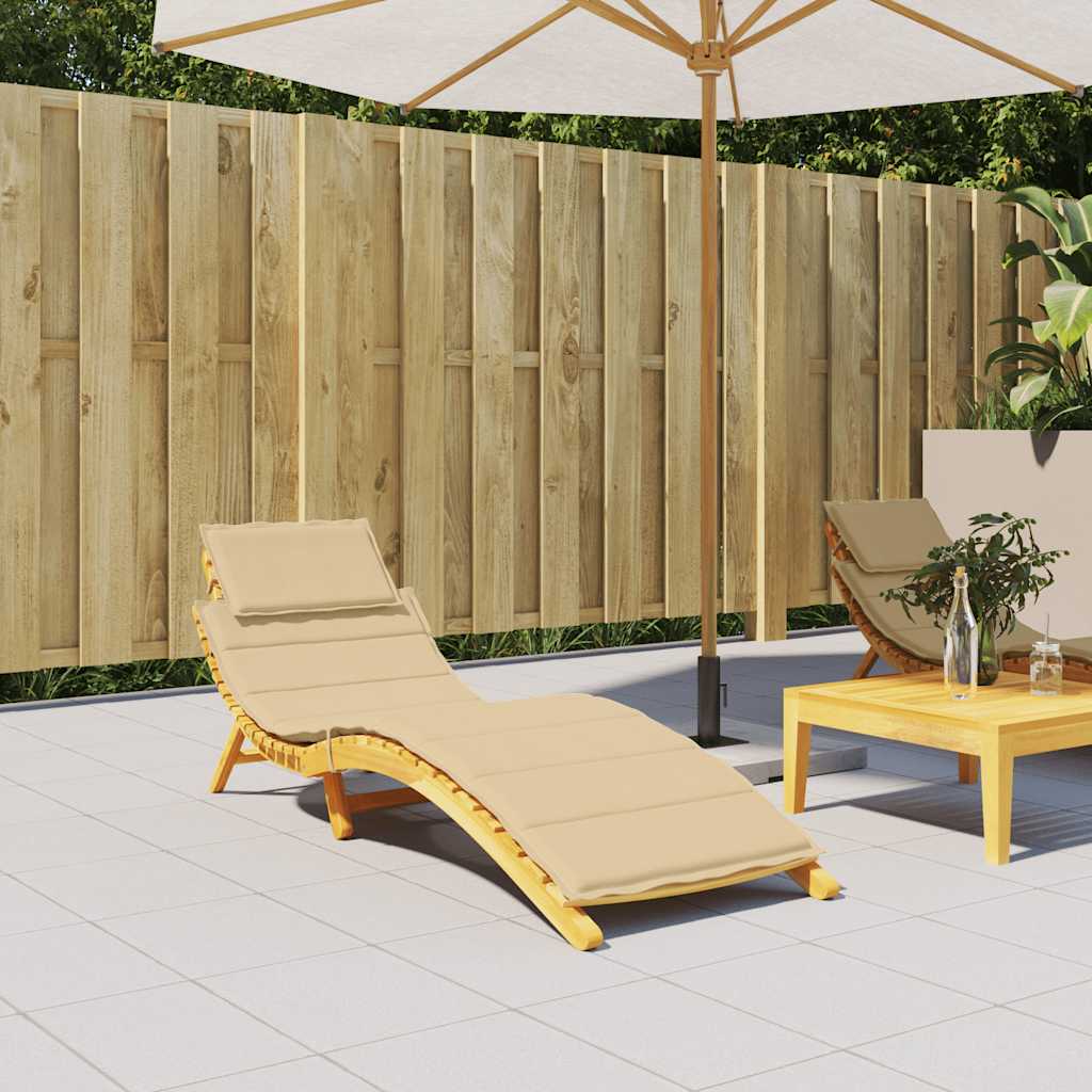 Vidaxl Lounger Cushion 186x58x4 cm tkanina mešana bež