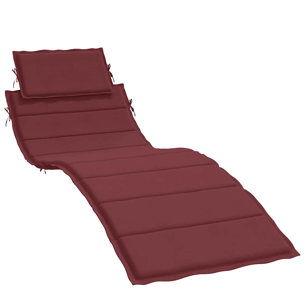 VIDAXL LOUNGER CUSHION 186X58X3 CM Mieszane wino czerwone