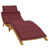 VIDAXL LOUNGER CUSHION 186X58X3 CM Mieszane wino czerwone