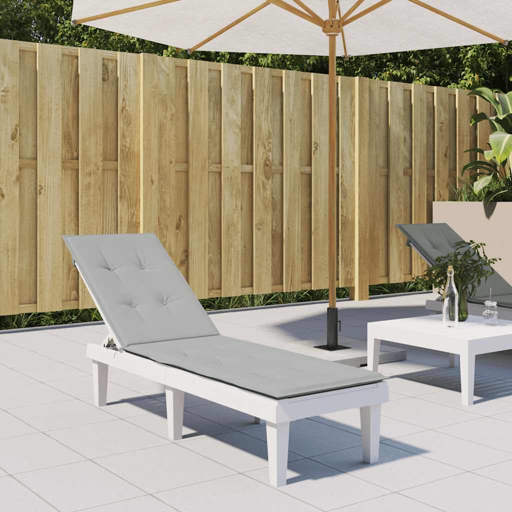 Vidaxl Terrassenstuhlkissen (75+105) x50x3 cm Stoff gemischt hellgrau