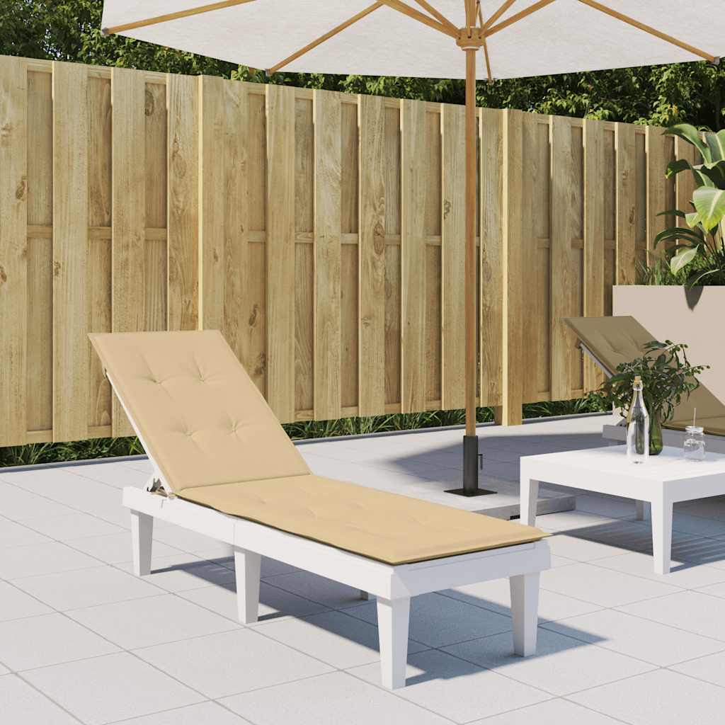 Vidaxl patio chair cushion (75+105) x 50 x 4 cm fabric mixed beige