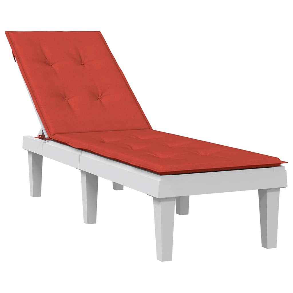 VIDAXL PATIO PATIO CHUSHIN (75+105) x 50 x 4 cm tkanina mešano rdeča