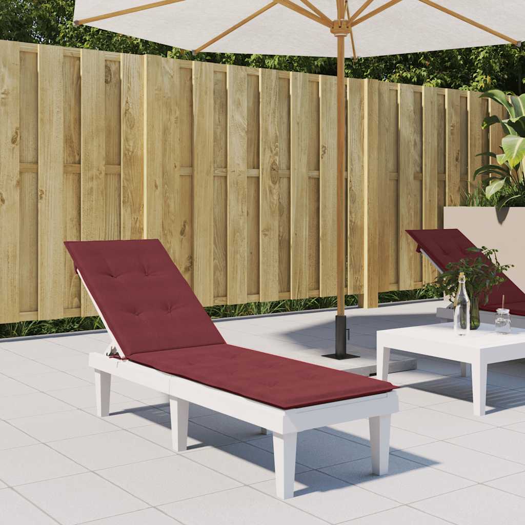 VIDAXL PATIO PATIO CHUSHIN (75+105) x 50 x 4 cm tkanina mešano vino rdeče