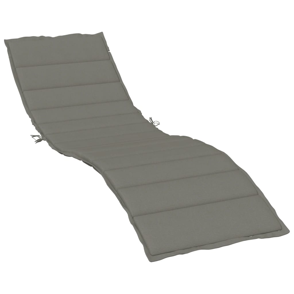 Vidaxl lounger cushion 200x70x4 cm fabric mixed dark gray